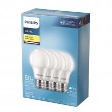 Toolway 83046338 - 4PK Frosted LED Bulbs A19 60W E26 Soft White Non-Dimmable