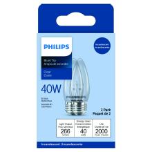 Toolway 83056974 - Bulb B13 Incandescent  Deco Chandelier 40W Clear 2Pk