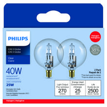 Toolway 83056982 - Bulb G16-1/2 Halogen Energy Saver Dimmable 25W 2Pk