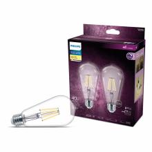 Toolway 83057428 - 2PK Bulbs ST19 Decorative LED 4.4W=40W E26 Soft White