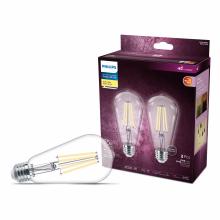 Toolway 83057506 - 2PK Bulbs ST19 Decorative LED 8W=75W E26 Soft White