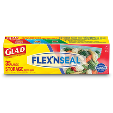 Toolway 86030344 - Glad Flex N Seal Large Food Storage Bags 35Pk