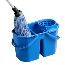 Toolway 87001083 - Mop Bucket with Cone Heavy Duty Double Bucket 15Lt Blue