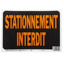 Toolway 87003040 - 10pk Sign Stationnement Interdit 8.5in x 12in