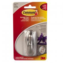 Toolway 87093981 - Command™ Hook Medium Brushed Nickel 3Lb