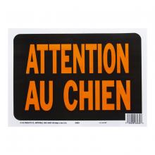 Toolway 87103035 - 10pk Sign Attention Au Chien 8.5in x 12in