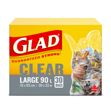 Toolway 88030303 - Glad Household Garbage Bags 30x33in Clear 30Pc