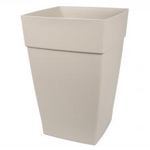 Toolway 88035254 - Harmony Self-Watering Planter Square 12in x 12in x 18in Plastic Mocha