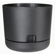 Toolway 88046836 - Oasis Self-Watering Pot With Saucer Black 8in