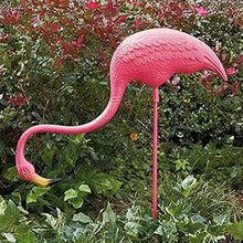 Toolway 88062584 - Realmingo Feeding Pink Flamingo Garden Stake 38in