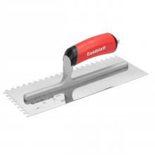 Toolway G02413 - Trowel Square Notch Stainless Steel Red Ergo Handle ¼inx¼in