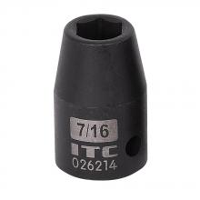 ITC 26214 - 1/2" DR x 7/16" Impact Socket - 6 Point