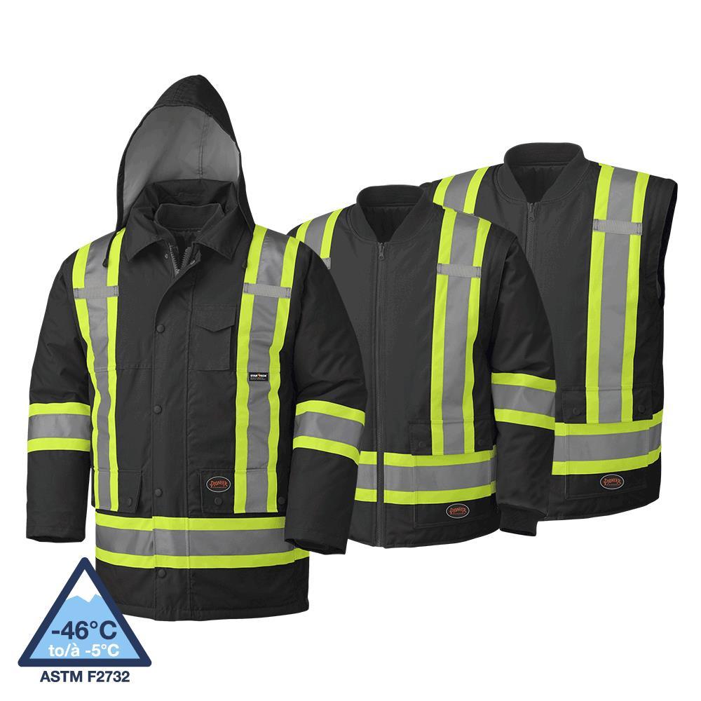 Hi-Vis Waterproof 7-in-1 Safety Parkas