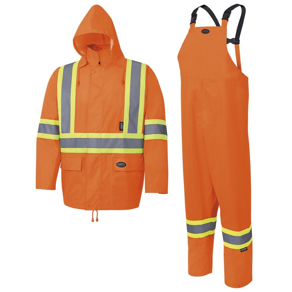 Hi-Vis Rainsuits - 150D Oxford Poly/Pu