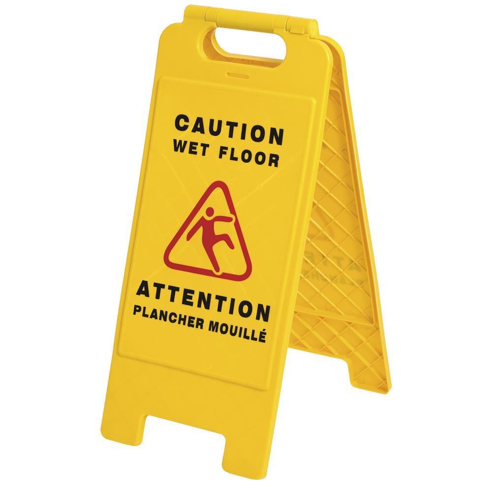 Bilingual Janitorial Floor Signs