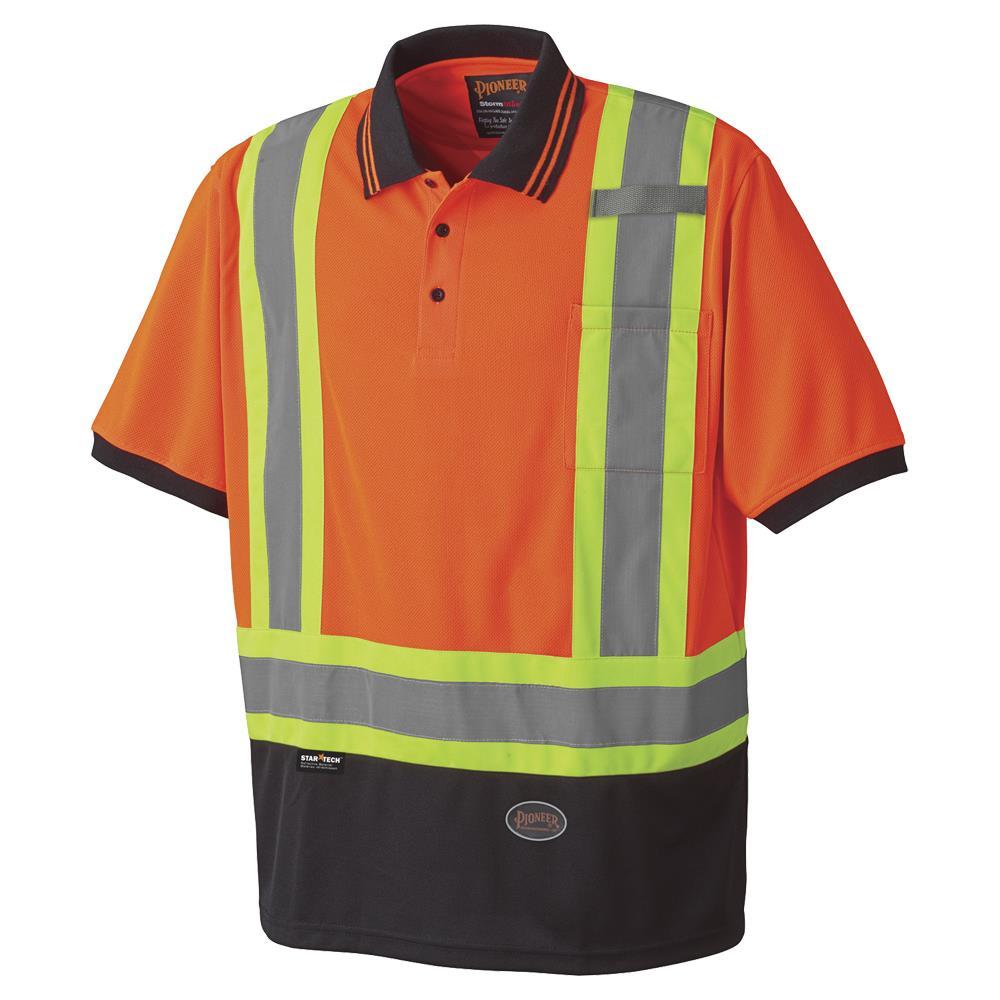 Hi-Vis Safety Short-Sleeved Polo Shirts