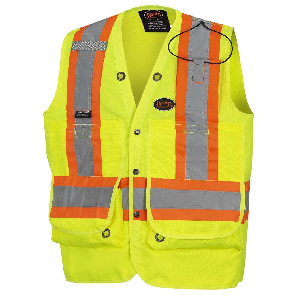 Surveyor&#39;s Safety Vests - 600 Denier Polyurethane Coated Oxford Polyester