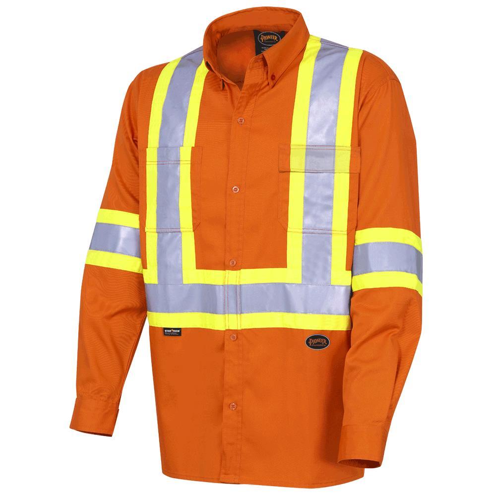 Ultra Cool Hi-Vis Cotton Long-Sleeved Safety Shirt - Cotton Twill