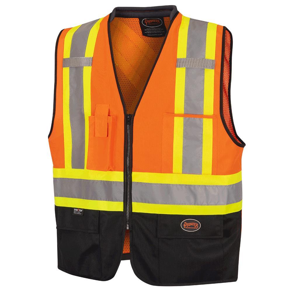 Zip Front Safety Vests - Multi Pockets