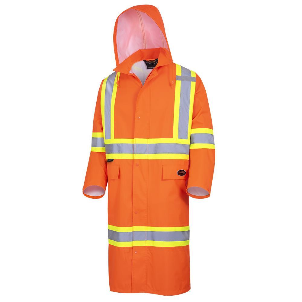 &#34;The Rock&#34; Hi-Vis Safety Rainwear Long Coats