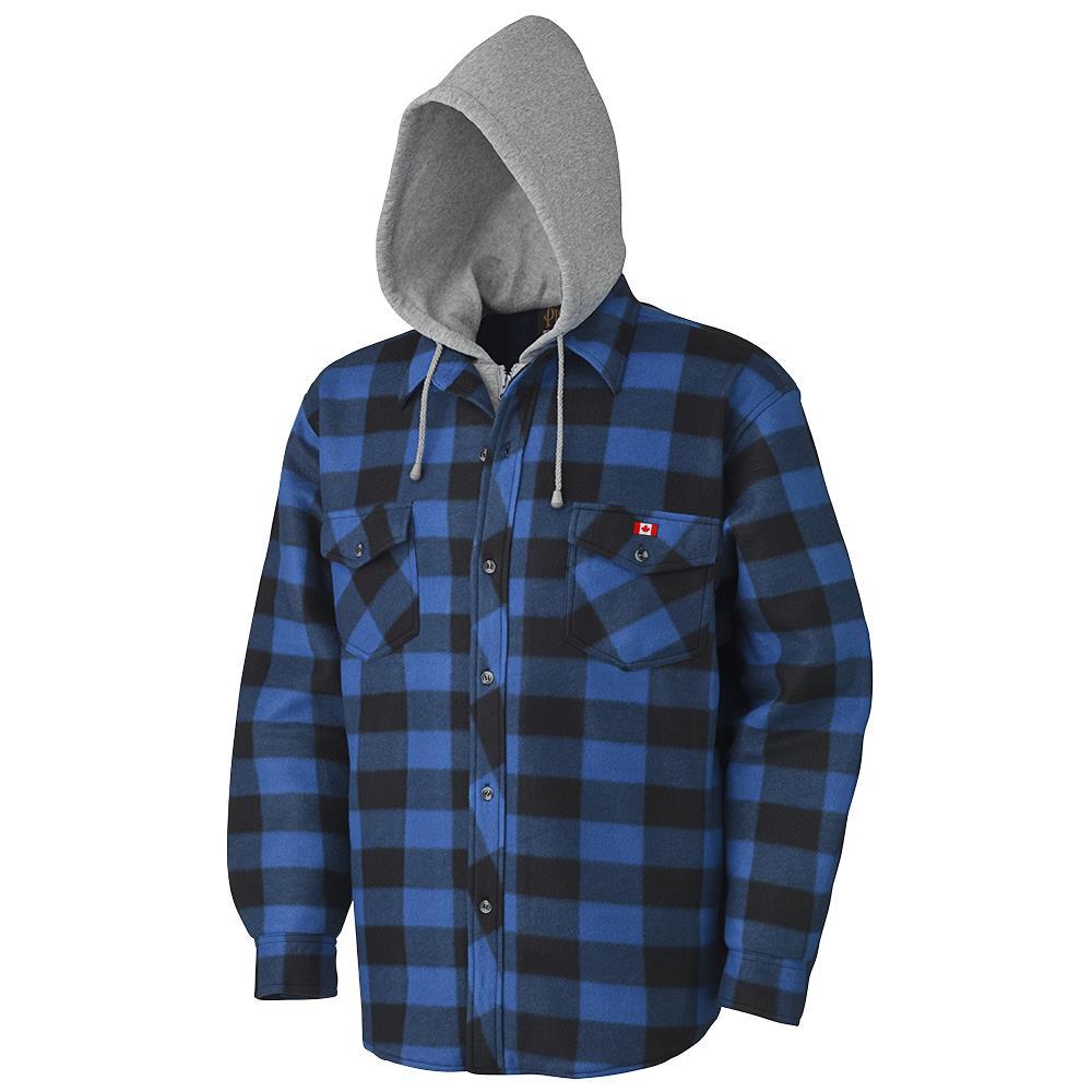 Quilted Polar Fleece Hooded Shirt