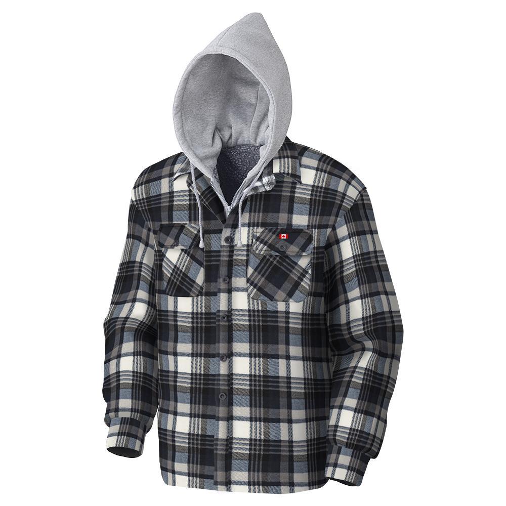 Quilted Polar Fleece Hooded Shirt