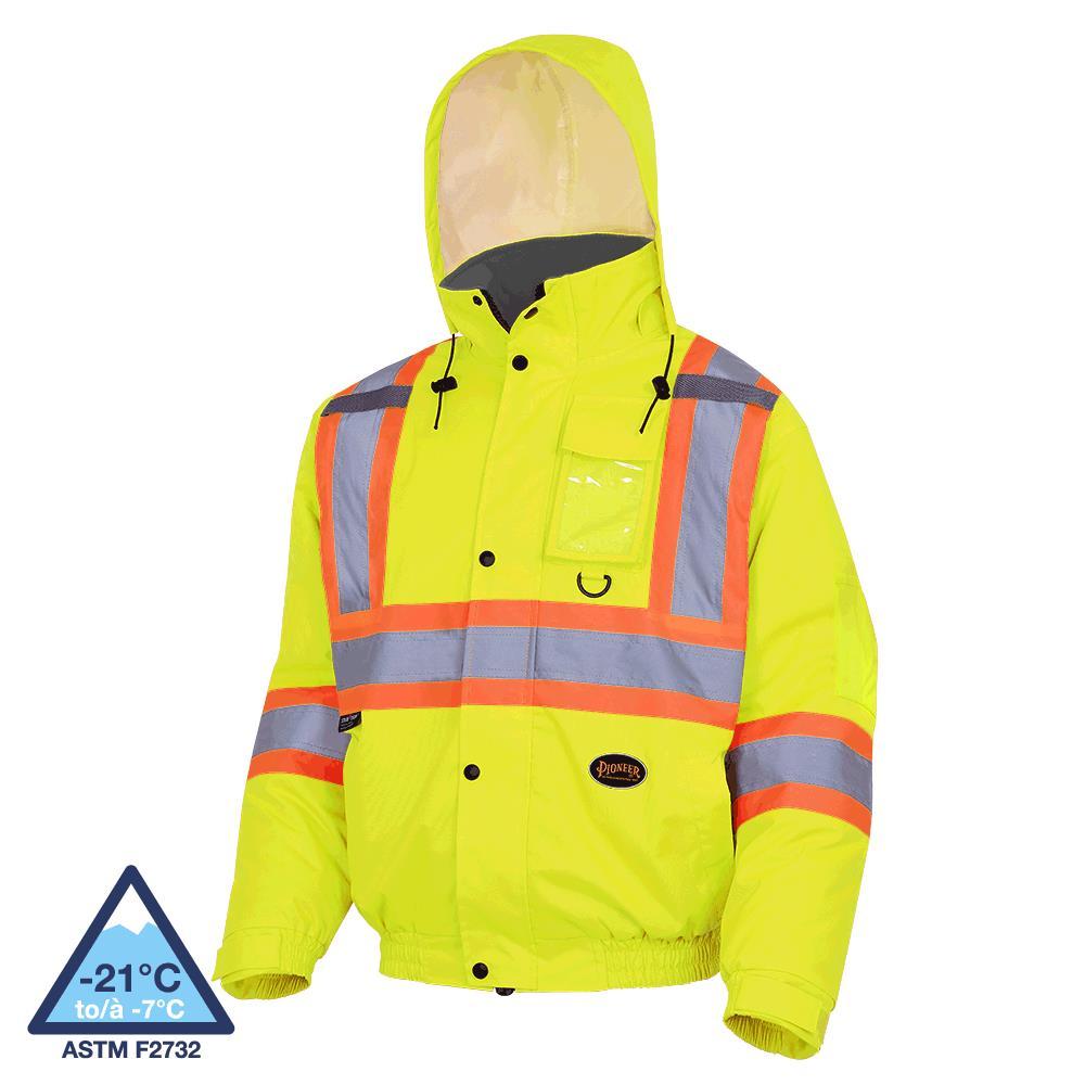 Waterproof Winter Quilted Safety Bombers - 300D Polyurethane Coated Oxford Polyester