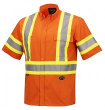 Pioneer V2120350-XL - Hi-Vis Short Sleeved Cotton Safety Shirts