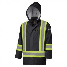 Pioneer V3520170-XS - FR Waterproof Hi-Vis Safety Jackets - Detachable Hood