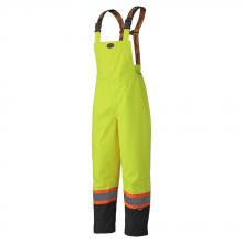 Pioneer V1200460-XS - Hi-Vis Waterproof Safety Bib Pants - 300D Ripstop PU Coated Polyester - Lined