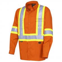 Pioneer V2120510-XL - Ultra Cool Hi-Vis Cotton Long-Sleeved Safety Shirt - Cotton Twill