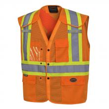 Pioneer V102195A-S/M - Hi-Vis Drop Shoulder Polyester Mesh Safety Vests