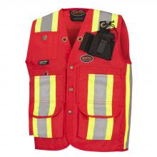 Pioneer V1010710-XL - Surveyor's Safety Vests - 600 Denier Polyurethane Coated Oxford Polyester