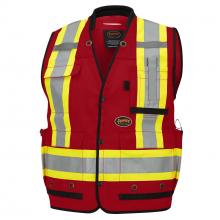 Pioneer V1012010-M - Hi-Vis Surveyor Vest - Anti-Microbial - Mesh Back - Red - M