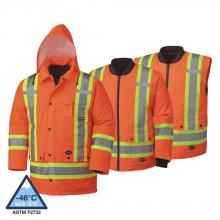 Pioneer V1120150-XL - Hi-Vis Waterproof 7-in-1 Safety Parkas