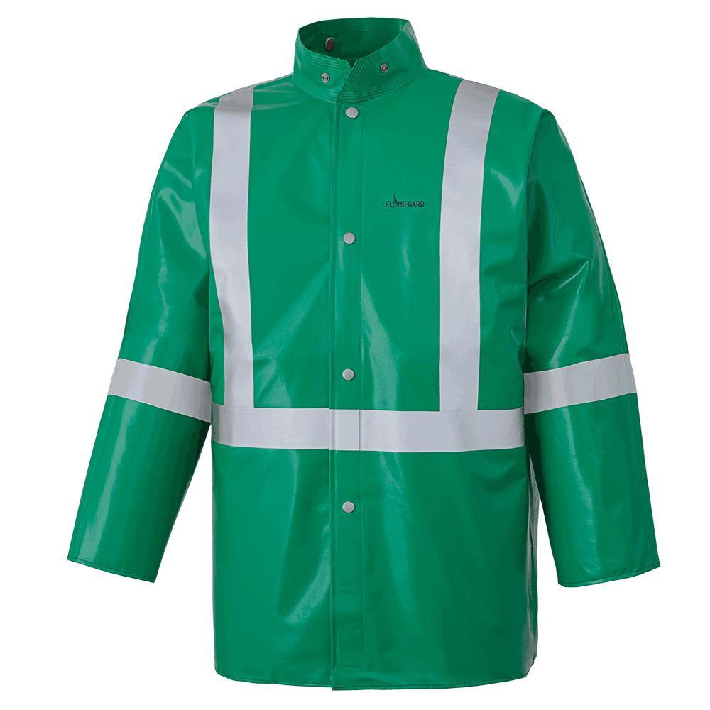 CA-43® FR Chemical/Acid Resistant Safety Jackets - PVC/Poly - Reflective Tape